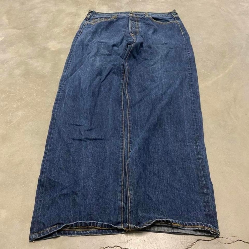 Vintage y2k 90s red monkey company rmc selvedge denim grunge faded jeans